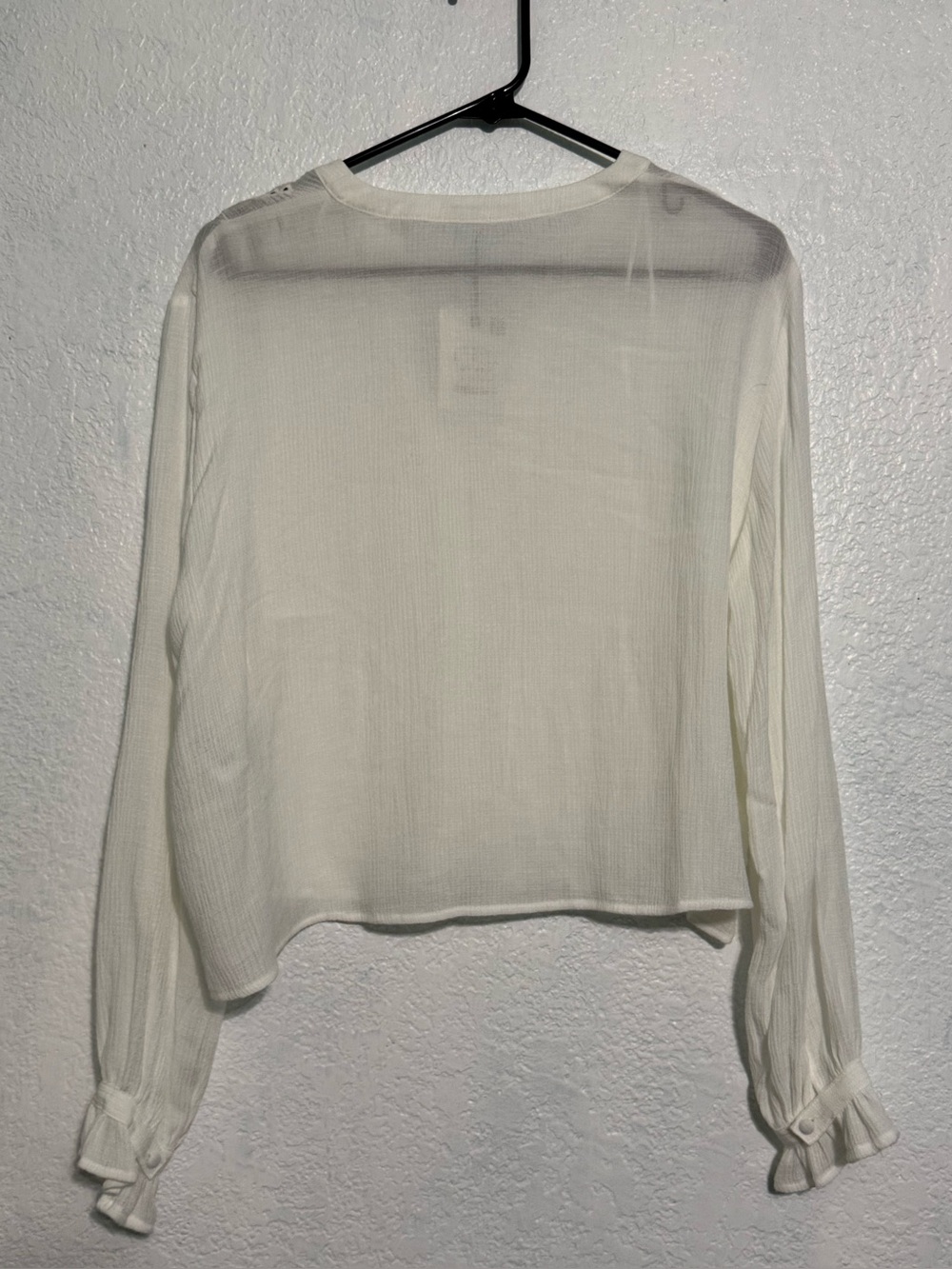 Zara NWT White Embroidered Boho Blouse Size Large - Picture 3 of 7